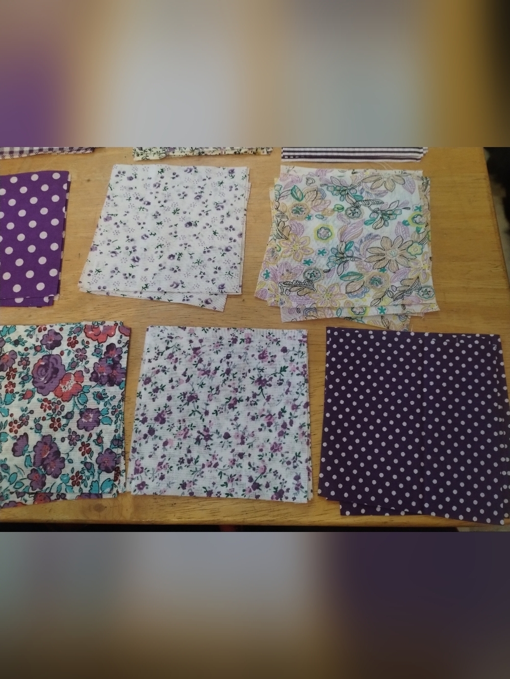 50pc Fabric Squares 4x4 Bundle Lot Quilting Craft Mix Floral Polka Dot Scrap - Picture 4 of 6